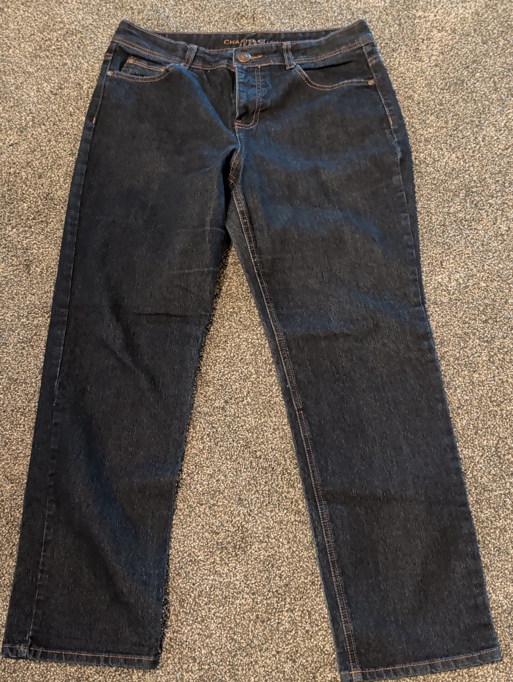 Charter Club Women's Dark Indigo Straight-Leg Jeans